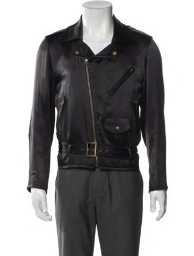 Pre-owned Y's Vintage 2000's Moto Jacket In Black