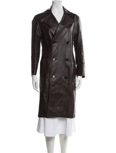 Pre-owned Y's Vintage 2000's Trench Coat In Brown