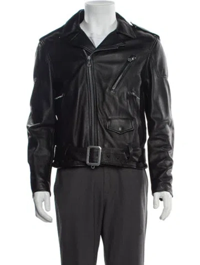 Pre-owned Y's Vintage 2006 Moto Jacket In Black