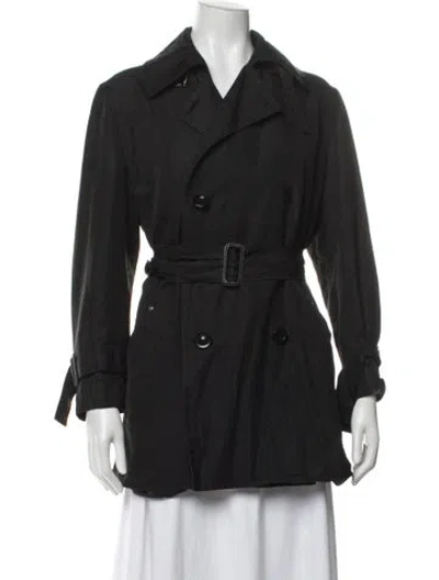 Pre-owned Y's Vintage 2008 Trench Coat In Black