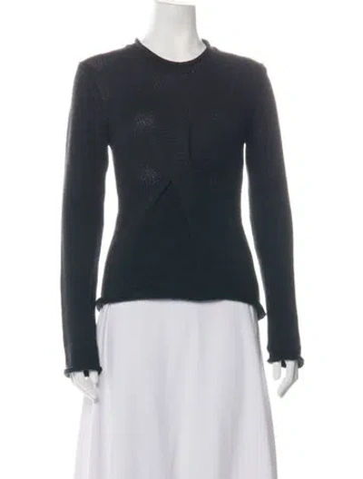 Pre-owned Y's Vintage Crew Neck Sweater In Black