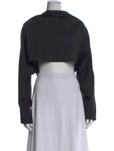 Pre-owned Y's Vintage Late 1970's - Early 1980's Crop Top In Black