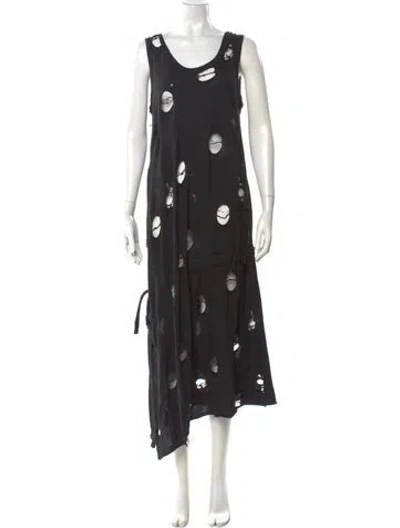 Pre-owned Y's Vintage Long Dress In Black
