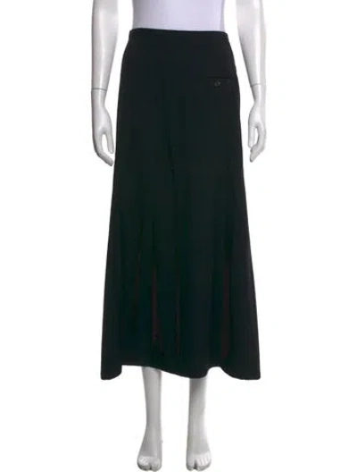 Pre-owned Y's Vintage Long Skirt In Black