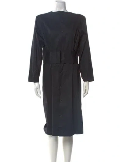 Pre-owned Y's Vintage Midi Length Dress In Black
