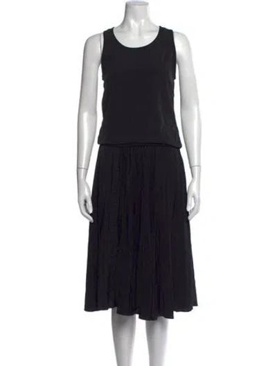 Pre-owned Y's Vintage Midi Length Dress In Black