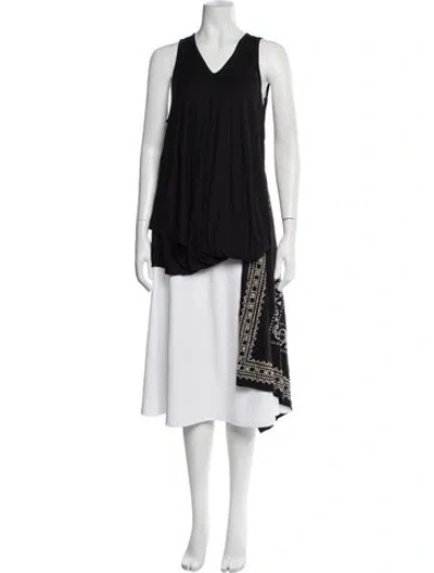 Pre-owned Y's Vintage Midi Length Dress In Black