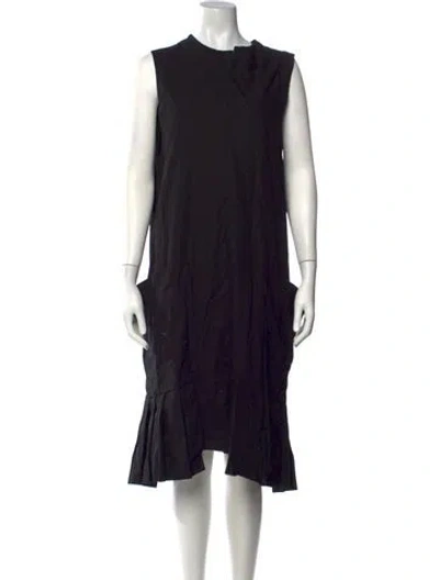 Pre-owned Y's Vintage Midi Length Dress In Black
