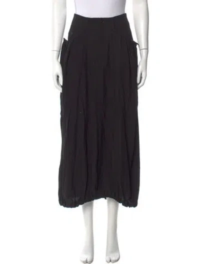 Pre-owned Y's Vintage Midi Length Skirt In Black