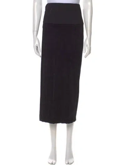Pre-owned Y's Vintage Midi Length Skirt In Black