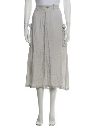 Pre-owned Y's Vintage Midi Length Skirt In Grey
