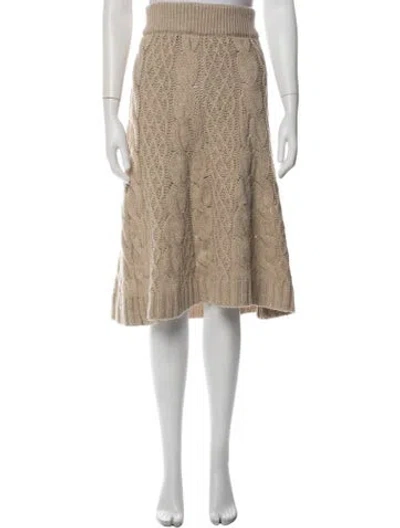 Pre-owned Y's Vintage Midi Length Skirt In Neutrals
