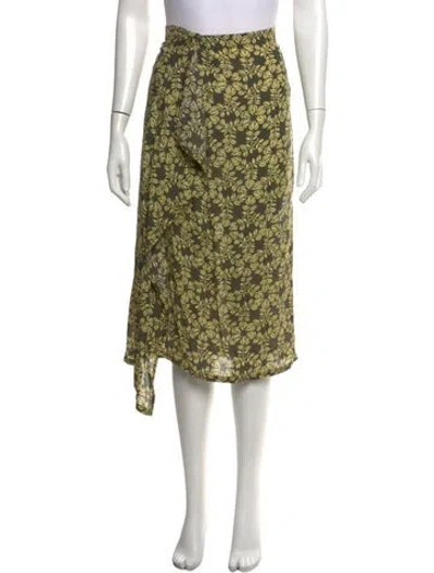 Pre-owned Y's Vintage Midi Length Skirt In Yellow