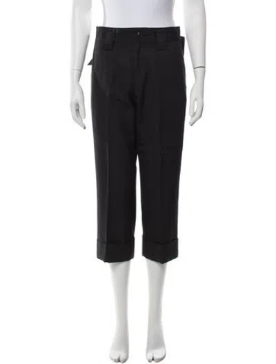 Pre-owned Y's Vintage Straight Leg Pants In Black