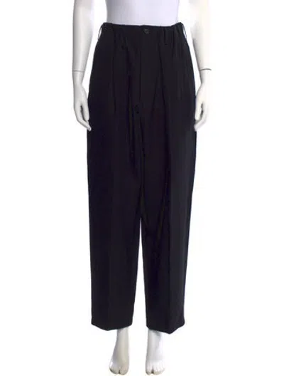 Pre-owned Y's Vintage Straight Leg Pants In Black