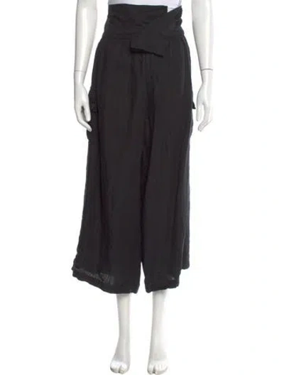 Pre-owned Y's Vintage Wide Leg Pants In Black