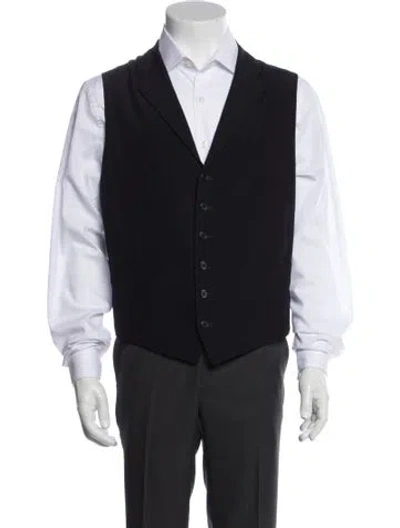 Pre-owned Y's Vintage Wool Suit Vest In Blue