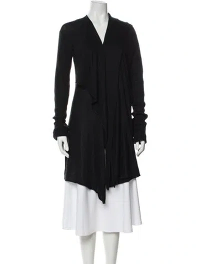 Pre-owned Y's V-neck Sweater In Black