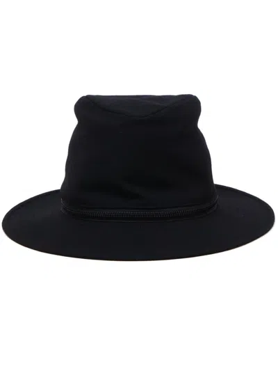 Y's W Serge Fedora Hat In Black