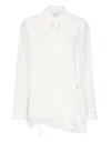 Y's Cut-out Cotton Shirt In White