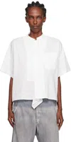 Y's White N-half Sleeve Box Shirt In White