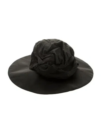 Pre-owned Y's Wide Brim Hat W/tags In Black