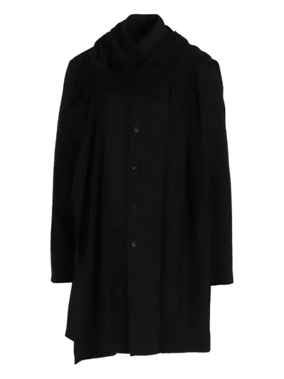 Y's Wool Coat In Black