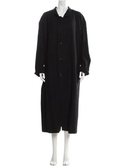 Pre-owned Y's Wool Coat W/ Tags In Black