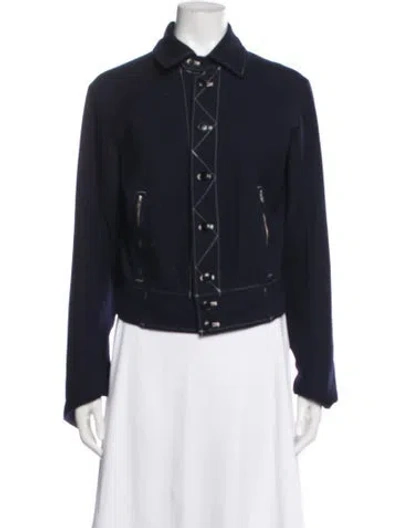Pre-owned Y's Wool Jacket In Blue