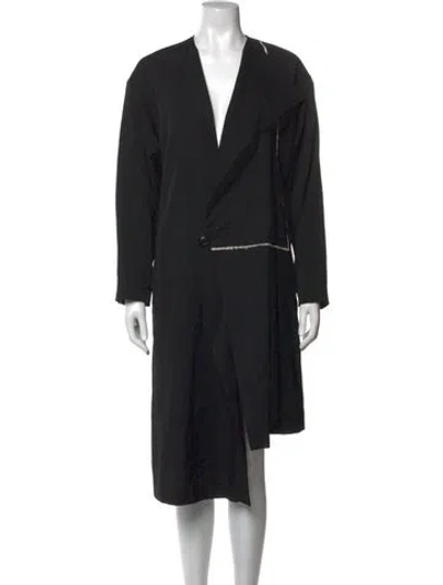 Pre-owned Y's Wool Long Dress In Black