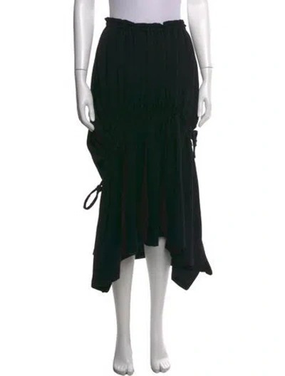 Pre-owned Y's Wool Long Skirt In Black