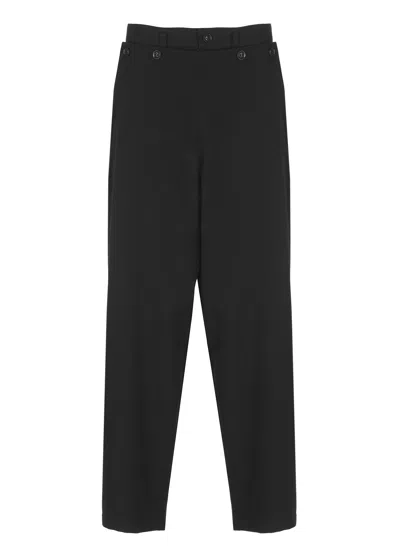 Y's Wool Pants In Black