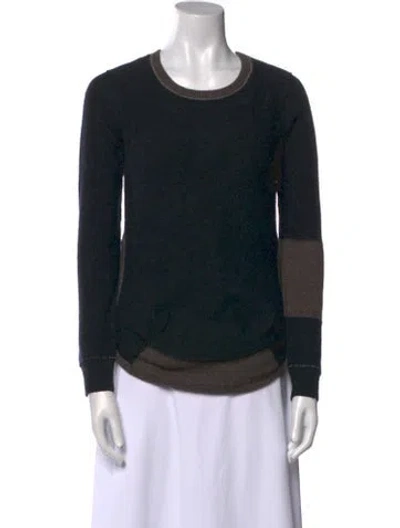 Pre-owned Y's Wool Printed Sweater In Blue