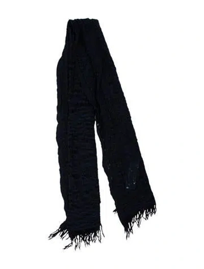 Pre-owned Y's Wool Scarf In Blue