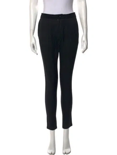 Pre-owned Y's Wool Skinny Leg Pants In Black