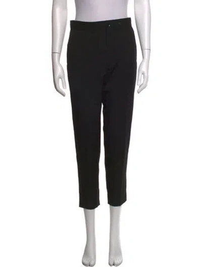 Pre-owned Y's Wool Straight Leg Pants In Black