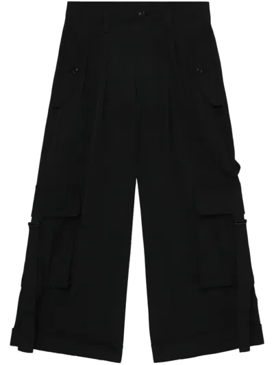 Y's Wool Trousers In Black