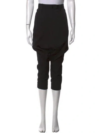 Pre-owned Y's Wool Wide Leg Pants In Black