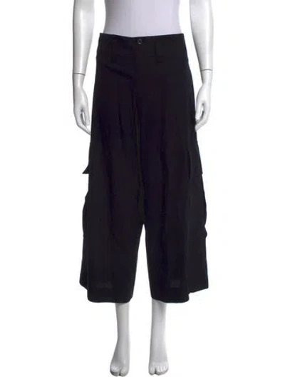 Pre-owned Y's Wool Wide Leg Pants In Blue