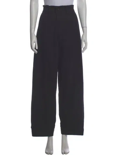 Pre-owned Y's Wool Wide Leg Pants In Gray