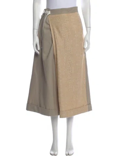 Pre-owned Y's Wool Wide Leg Pants In Neutral