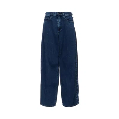 Pre-owned Y's 8oz Denim Chemical Wash Side Braid Jeans 'indigo' | Blue | Women's Size 3