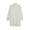 Y's Asymmetric Lace-trim Shirt In White