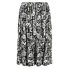 Y's Abstract Patterned Midi Skirt In Black