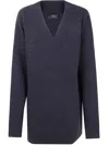 Y's Ribbed Wool Long Sweater