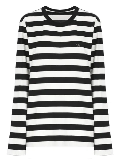 Y's Black Cotton Sweater In Multi