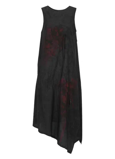 Y's Black Dress With Pattern