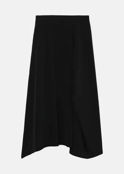 Y's Asymmetric Flare Pants In Black
