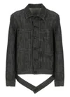 Y's Long Sleeve Denim Jacket In Black