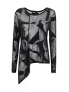 Y's E-front Drape T In Black